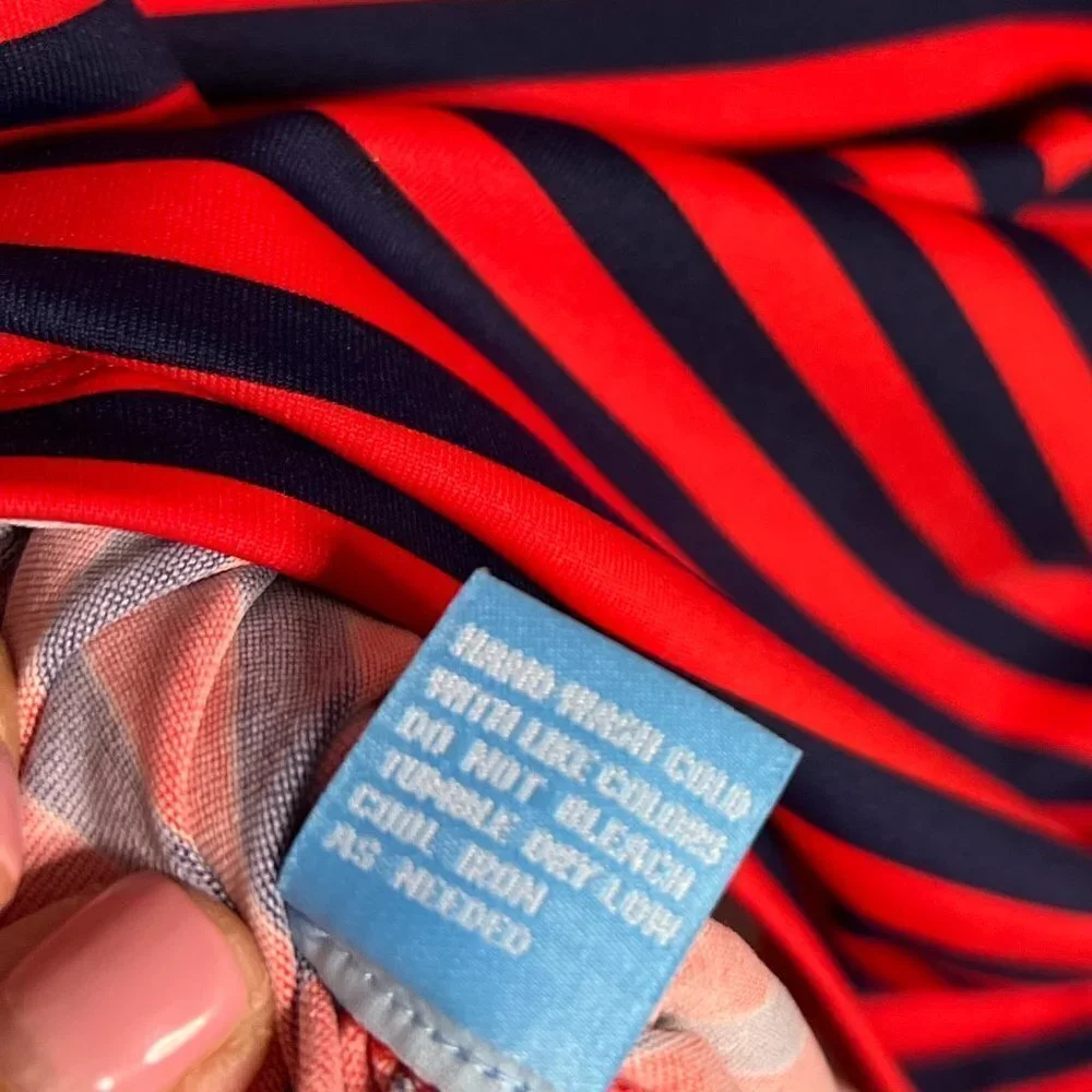 J McLaughlin Rd & Blue Stripe Catalina Cloth Side Ruched Top Size S - Picture 5 of 6